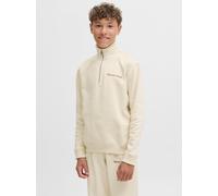 Sweatshirt Mit Halbem Reißverschluss Boys 128 Weiß