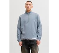 Sweatshirt Mit Halbem Reißverschluss M Blau