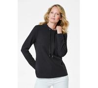 Sweatshirt mit Kordeln schwarz 38