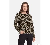 Sweatshirt BETTY BARCLAY "Damen mit Kordelzug", Damen, Gr. 40, beige (braun, schwarz), Steppware, Obermaterial: 51% Polyamid, 32% Polyester, 17% Viskose, lässig geschnitten normal, U-Boot-Ausschnitt,