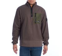 Sweatshirt mit normaler Passform und halbem Reißverschluss YMF601-FP565 Herren M