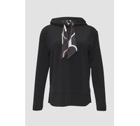 Sweatshirt mit Satinfutter in der Kapuze 38 schwarz 2151939.9999.38