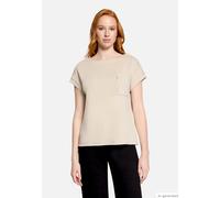 Kurzarmshirt BETTY BARCLAY "Damen mit Seitenschlitzen", Damen, Gr. 40, beige, Sweatware, Obermaterial: 55% Viskose, 39% Polyester, 6% Elasthan, loose fit normal, U-Boot-Ausschnitt, Shirts (10120006-40