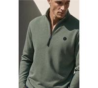 Sweatshirt STREET ONE MEN, Herren, Gr. S (38), grün (willow grün), Sweatware, 60% Baumwolle, 40% Polyester, unifarben, normal, hoch geschlossener Ausschnitt, Bündchen, Sweatshirts Sweatshirt, mit Steh