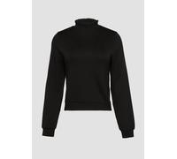 Sweatshirt mit Strickkragen aus Viskosemix S schwarz 2149117.9999.S
