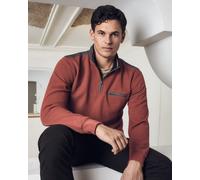 Sweatshirt mit Troyerkragen in Alloverstruktur - stay fresh-Qualität