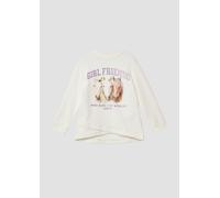 Sweatshirt mit überlappendem Saum und kuscheliger Innenseite 92/98 creme|weiß 2170293.0210.92_98