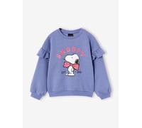 Sweatshirt mit Volantärmel Mädchen PEANUTS SNOOPY blau chambray Gr. 128