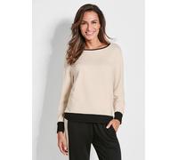 Sweatshirt mit weitem Rundhalsausschnitt braun 42