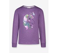 Sweatshirt mit Wendepailletten-Einhorn Mädchen SALT AND PEPPER pflaume Gr. 104/110