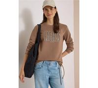 Sweatshirt mit Wording und Tunnelzug