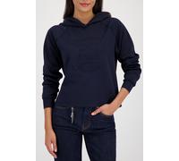 Sweatshirt MONARI, Damen, Gr. 44, marine, Sweatware, Obermaterial: 96% Polyester, 4% Elasthan, clean, unifarben, regular fit normal, Rundhals, Bündchen, Sweatshirts Sweatshirt, mit Kapuze (88385918-44