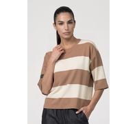 monari - Sweatshirt mit Colorblock brown sugar ringel - Gr. - 40