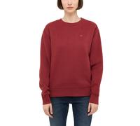 Sweatshirt MUSTANG "Damen Style Aberdeen", Damen, Gr. M, rot (dunkelrot), 100% Baumwolle, regular fit normal, Rundhals, Sweatshirts Sweatshirt (29988548-M) dunkelrot