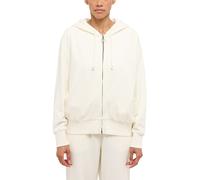 Mustang Regular Fit Sweatjacke mit Logo-Stitching Modell 'Rochelle' in Offwhite, Größe L