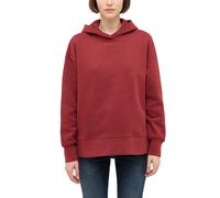 Sweatshirt MUSTANG "Damen Style Shannon", Damen, Gr. L, rot (dunkelrot), Strick, 100% Baumwolle, relaxed fit normal, Sweatshirts Sweatshirt (25582609-L) dunkelrot