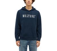 Sweatshirt MUSTANG "Herren Style Bronson", Herren, Gr. L, blau (dunkelblau), 100% Baumwolle, regular fit, Sweatshirts Sweatshirt (16562313-L) dunkelblau