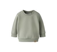 Sweatshirt NAME IT "NBNTAKKI für Mädchen und Jungen mit Druckknopf und Stretch", Mädchen, Gr. 56, shadow, Sweatware, Obermaterial: 95% Baumwolle, 5% Elasthan, unifarben, normal normal, Rundhals, Rippb
