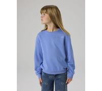 Sweatshirt NAME IT "NKFTILDE LS NREG SWEAT TOP UNB PB", Mädchen, Gr. 134/140, blau (persian jewel), Sweatware, Obermaterial: 80% Baumwolle, 20% metallisierte Fasern, Glitzermuster, unifarben, normal n