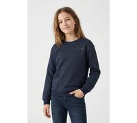 Sweatshirt NAME IT "NKFTILDE LS NREG SWEAT TOP UNB PB", Mädchen, Gr. 158/164, blau (salute), Sweatware, Obermaterial: 80% Baumwolle, 20% metallisierte Fasern, Glitzermuster, unifarben, normal normal, 