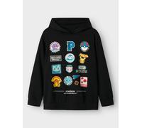 Sweatshirt NAME IT "NKMJIMM POKEMON NREG SWE WH UNB NOOS SKY", Jungen, Gr. 116, schwarz, Sweatware, Obermaterial: 60% Baumwolle, 40% Polyester, bedruckt, regular fit normal, Rundhals, Rippbündchen, Sw