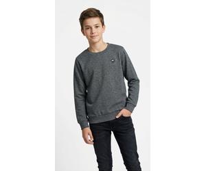 Sweatshirt NAME IT "NKMVIMO für Jungen mit Bündchen und klassischer Form", Jungen, Gr. 122/128, grau (dunkelgrau melange), angeraute Sweatware, Obermaterial: 60% Baumwolle, 40% Polyester, meliert, uni