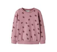 Sweatshirt NAME IT "NMFDAVINA LS SWEAT FLEECE BRU NOOS", Mädchen, Gr. 86, rosa (lilas aop:with wild ginger unicorns), Sweatware, Obermaterial: 66% Polyester, 30% Baumwolle, 4% Elasthan, bedruckt, norm