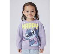 Sweatshirt NAME IT "NMFDIDI STITCH SWEAT UNB NOOS WDI", Mädchen, Gr. 116, lavender gray, Sweatware, Obermaterial: 95% Baumwolle, 5% Elasthan, bedruckt, unifarben, Basic normal, Rundhals, Rippbündchen,
