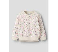 Sweatshirt NAME IT "NMFNISALA LS NREG SWEAT BRU PB", Mädchen, Gr. 110, bunt (peyote melange), Sweatware, Obermaterial: 100% Baumwolle, bedruckt, regular fit normal, Rundhals, Rippbündchen, Sweatshirts