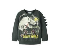 Sweatshirt NAME IT "NMMJAL JURASSIC NREG SWEAT BRU NOOS SKY", Jungen, Gr. 104, urban chic, Sweatware, Obermaterial: 95% Baumwolle, 5% Elasthan, bedruckt, regular fit normal, Rundhals, Sweatshirts Swea
