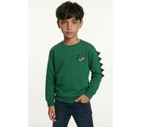Sweatshirt NAME IT "NMMKETIL LS NREG SWEAT UNB", Jungen, Gr. 92, grün (verdant grün), Sweatware, Obermaterial: 95% Baumwolle, 5% Elasthan, gemustert, regular fit normal, Rundhals, Rippbündchen, Sweats