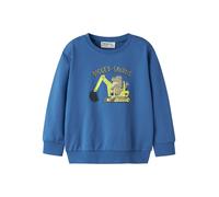 Sweatshirt NAME IT "NMMVILDAR LS NREG SWEAT UNB", Jungen, Gr. 104, delft print:dino excavator, Sweatware, Obermaterial: 100% Baumwolle, bedruckt, unifarben, normal normal, Rundhals, Rippbündchen, Swea