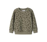 Sweatshirt NAME IT "NMMVIMO LS NREG AOP SWEAT BRU", Jungen, Gr. 110, mermaid aop:dino, Sweatware, Obermaterial: 60% Baumwolle, 40% Polyester, bedruckt, regular fit normal, Rundhals, Rippbündchen, Swea