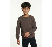 Sweatshirt NAME IT "NMMVIMO LS SWEAT BRU NOOS", Jungen, Gr. 98, french roast, angeraute Sweatware, Obermaterial: 60% Baumwolle, 40% Polyester, bestickt, unifarben, regular fit hüftlang, Rundhals, Ripp