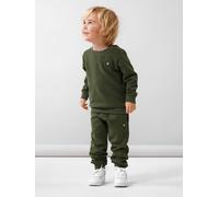 Sweatshirt NAME IT "NMMVIMO LS SWEAT BRU NOOS", Jungen, Gr. 98, grün (rifle grün), angeraute Sweatware, Obermaterial: 60% Baumwolle, 40% Polyester, bestickt, unifarben, regular fit hüftlang, Rundhals,