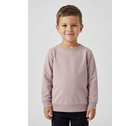 Sweatshirt NAME IT "NMNSELI LS SWE BRU NOOS", Mädchen, Gr. 92, lila (burnished lila), angeraute Sweatware, Obermaterial: 60% Baumwolle, 40% Polyester, unifarben, relaxed fit hüftbedeckend, Rundhals, R