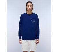 Sweatshirt NAPAPIJRI "B-FETE C W BELLWETHER BLUE", Damen, Gr. XL, blau (bellwether blau), Sweatware, Obermaterial: 95% Baumwolle, 5% Elasthan, regular fit hüftbedeckend, Rundhals, Bündchen, Sweatshirt