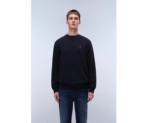 Sweatshirt NAPAPIJRI "BALIS CREW SUM 2", Herren, Gr. M, blu marine, Sweatware, Obermaterial: 100% Baumwolle, loose fit normal, Rundhals, angeschnitten,eingesetzt,Ärmel ohne Ärmelschlitz Bündchen, Swea