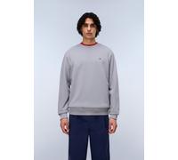 Sweatshirt NAPAPIJRI "BALIS CREW SUM 2", Herren, Gr. XL, grau (shark skin hcb), Sweatware, Obermaterial: 100% Baumwolle, loose fit normal, Rundhals, angeschnitten,eingesetzt,Ärmel ohne Ärmelschlitz Bü