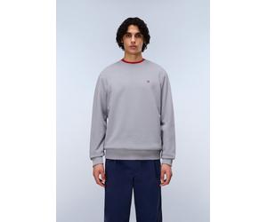 Sweatshirt NAPAPIJRI "BALIS CREW SUM 2", Herren, Gr. XL, shark skin hcb, Sweatware, Obermaterial: 100% Baumwolle, loose fit normal, Rundhals, angeschnitten,eingesetzt,Ärmel ohne Ärmelschlitz Bündchen,