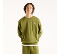 Sweatshirt NEW BALANCE "SPORT ESSENTIALS FRENCH TERRY CREW", Herren, Gr. M, grün (sport grün (gee)), Obermaterial: 60% Baumwolle, 40% Polyester, normal, Rundhals, angesetztes Bündchen, Sweatshirts Swe