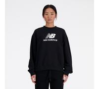 Sweatshirt NEW BALANCE "Sport Essentials French Terry Logo Crew", Damen, Gr. XL, schwarz (schwarz (001)), Obermaterial: 60% Baumwolle, 40% Polyester, Sweatshirts Sweatshirt (88670228-XL) schwarz (001)
