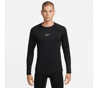 Sweatshirt NIKE "M NP TOP WARM LS CREW", Herren, Gr. M, schwarz, weiß, Obermaterial: 88% Polyester, 12% Elasthan, Sweatshirts Sweatshirt (28848053-M) schwarz, weiß