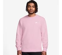 Sweatshirt NIKE SPORTSWEAR "M NK CLUB BB CREW", Herren, Gr. 3XL, pink foam, Jersey, Obermaterial: 80% Baumwolle, 20% Polyester, normal, Rundhals, Sweatshirts Sweatshirt, sportlicher Stil, aus Baumwoll