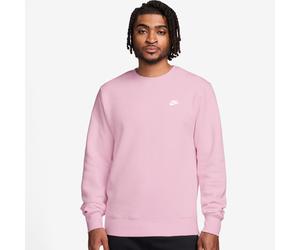 Sweatshirt NIKE SPORTSWEAR "M NK CLUB BB CREW", Herren, Gr. S, pink foam, Jersey, Obermaterial: 80% Baumwolle, 20% Polyester, normal, Rundhals, Sweatshirts Sweatshirt, sportlicher Stil, aus Baumwolle