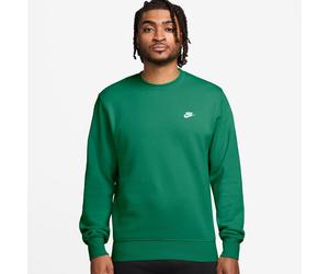 Sweatshirt NIKE SPORTSWEAR "M NK CLUB BB CREW", Herren, Gr. XL, malachite, Jersey, Obermaterial: 80% Baumwolle, 20% Polyester, normal, Rundhals, angesetztes Bündchen, Sweatshirts Sweatshirt, sportlich