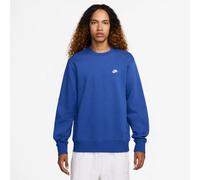 Sweatshirt NIKE SPORTSWEAR "M NK CLUB BB CREW", Herren, Gr. XXL, game royal, weiß, Jersey, Obermaterial: 80% Baumwolle, 20% Polyester, normal, Rundhals, angesetztes Bündchen, Sweatshirts Sweatshirt, k