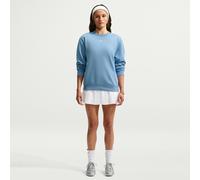 Sweatshirt NIKE SPORTSWEAR "W NK STDO FLC LW STD CREW", Damen, Gr. XS, blau (work blau, sail), angeraute Sweatware, Obermaterial: 80% Baumwolle, 20% Polyester, normal, Rundhals, angesetztes Bündchen,