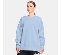 Sweatshirt NIKE SPORTSWEAR "W NSW PHNX FLC OS LONG CREW", Damen, Gr. XS, hydrogen blau, Obermaterial: 80% Baumwolle, 20% Polyester, Sweatshirts Sweatshirt, Oversize Passform, für Erwachsene, sportlich