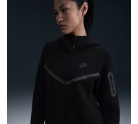 Sweatshirt NIKE SPORTSWEAR "W NSW TCH FLC WR FZ HDY 2", Damen, Gr. M, schwarz (schwarz, schwarz), Obermaterial: 53% Baumwolle, 47% Polyester, Sweatshirts Sweatshirt, sportlicher Stil, für entspannte F
